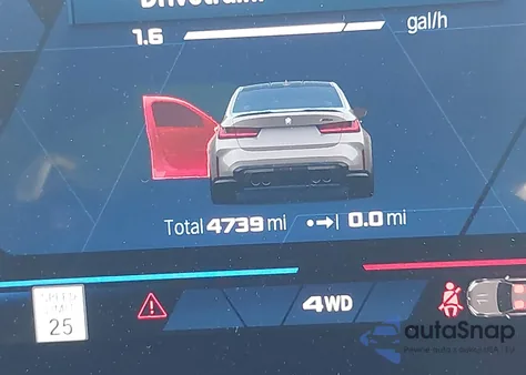 2024 BMW M3 Cs z USA, uszkodzony, nr VIN WBS63AY07RFS52844